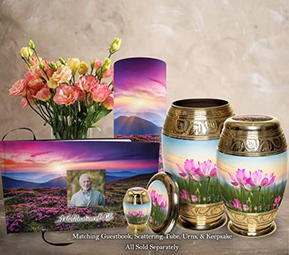 Eco-friendly Biodegradable Urns for Adult Ashes - Scattering Tube - Cremation Urns - color: Heaven on Earth, size: Medium 10"x4"