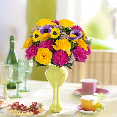 2pcs Fall Cemetery Flowers for Grave Artificial Flowers for Cemetery Vase