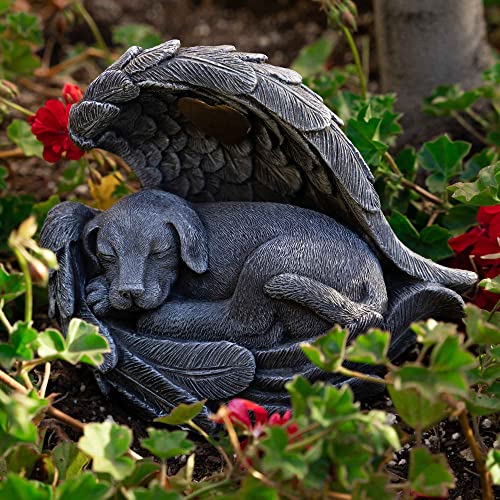 iHeartDogs Dog Urn Memorial Garden Stone Urn for Ashes, Pet Loss Gift | For Dog Ashes, Pet Memorial Gifts, Dog Figurine, Garden Decor