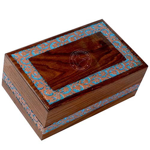 Handmade & Handcrafted Rosewood Borders Engraving Wooden Cremation Urns for Human Ashes Adult, Funeral Urn Box (X-tra Large : 11" x 7.25" x 4.5" - 260lbs or 118kg, Golden Border 1) - color: Golden Border 1, size: X-tra Large: 11" x 7.25" x 4.5" - 260 lbs