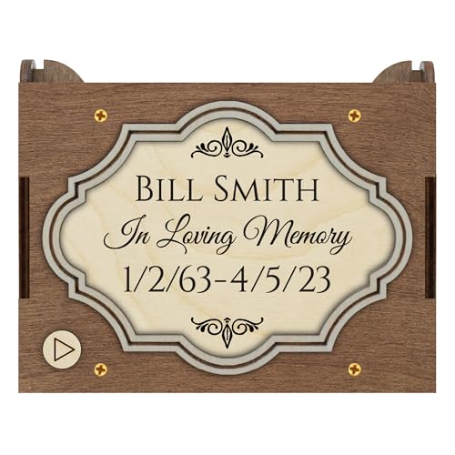 Memorial Custom MP3 Music Box, Voice Recording Or Favorite Song Memory Box, Photo Image Print Inside