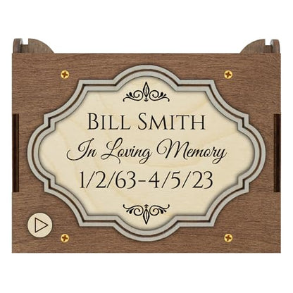 Memorial Custom MP3 Music Box, Voice Recording Or Favorite Song Memory Box, Photo Image Print Inside