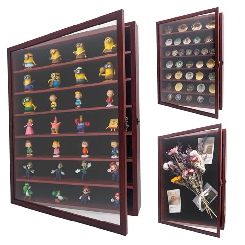 FramePro Shadow Box Frame Display Case 16x20 with Removable Shelves, Deep Memory Box Trinket Knick Knack Shelf Cabinet for Collector, Keepsake Coins Military Medals Wedding Flowers Cherry - color: Cherry, size: 16x20