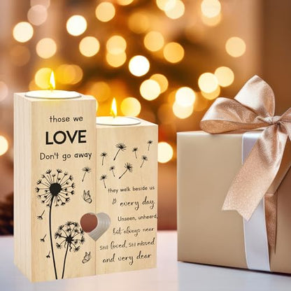 Sympathy Gifts for Loss of Loved One - Sympathy Candle Holder Candlestick Memorial Bereavement in Memory of Condolences Remembrance Gifts for Loss of Mom Dad Grandma Grandpa