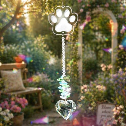 Pet Memorial Suncatcher, Dog Memorial Gifts, Pet Loss, Pet Sympathy, Thoughtful Dogs and Cats Remembrance, Bereavement Gifts - Green - color: Green