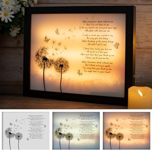 Sympathy Gift LED Memorial Shadow Box Memorial Gifts for Loss of Loved One Mother Mom Dad Father, in Memory of Loved One Gifts - size: A Letter From Heaven