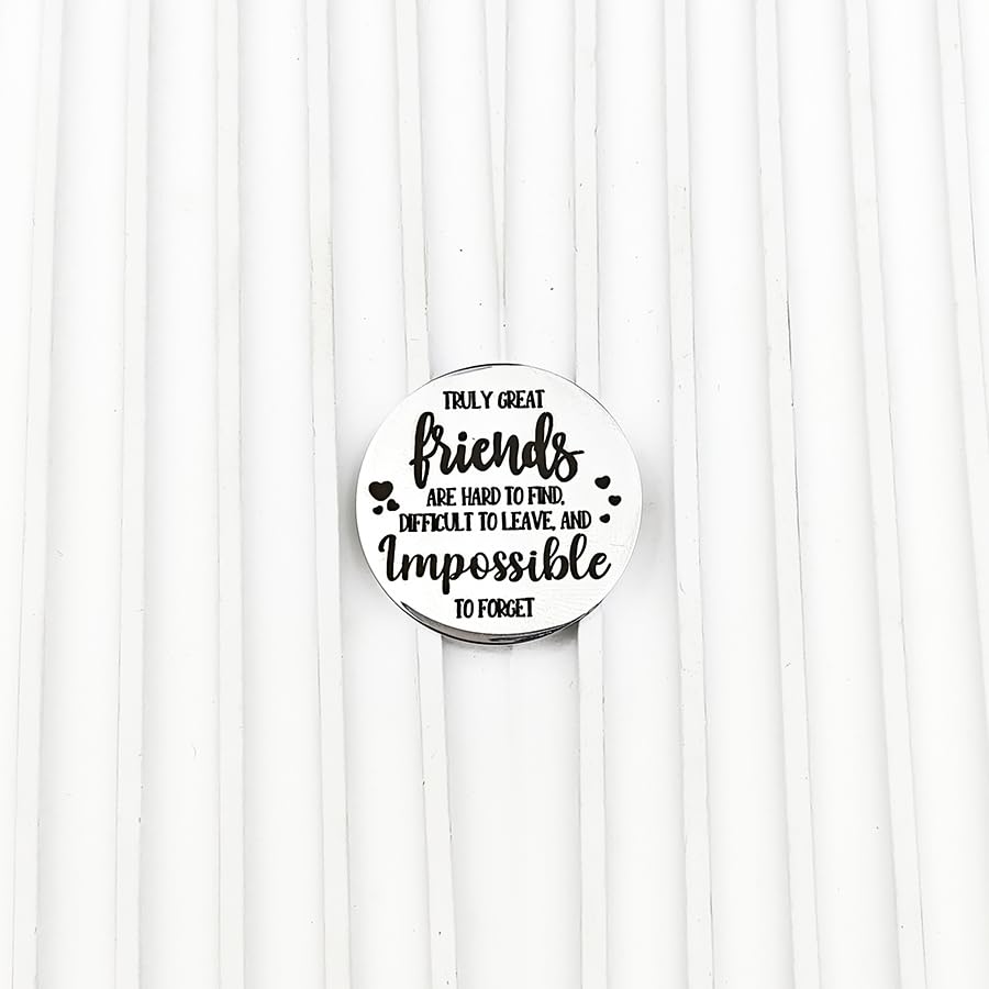 RFTWXHPN Pocket Hug Token Gift Keychain Christmas Birthday Gifts Long Distance Relationship Hug Tokens Keepsake Pocket Hugs - color: Turly Great Friends Are Hard to Find