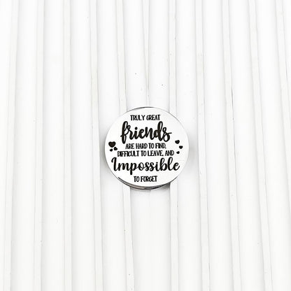 RFTWXHPN Pocket Hug Token Gift Keychain Christmas Birthday Gifts Long Distance Relationship Hug Tokens Keepsake Pocket Hugs - color: Turly Great Friends Are Hard to Find