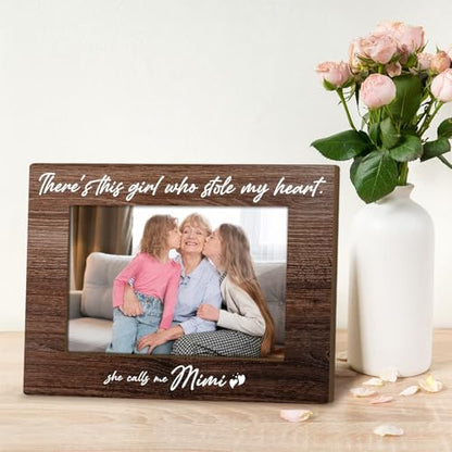 Grandmother Gifts Wooden Photo Display Picture Frames for Desk Grandchildren Pictures Frame Grandma Photo Frame for New Baby New Grandma Gifts First Time Pictures Gift Picture Frames 4x6 - Jk0259 - color: XK18