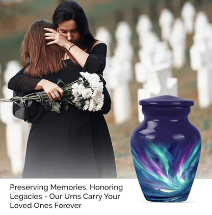 Northern Lights Cremation Urns - Keepsake for Human Ashes - Ashes Urn Adult - Cremation Urns for Men - Burial Urns for Ashes - Urns for Ashes Adult Male (3 INCH Pack of 4) - size: #4 (Set of 4)