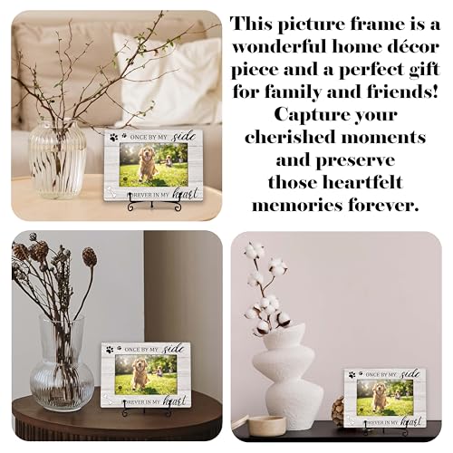 YSTEP Dog Memorial Picture Frame, Pet Loss Gift, Memorial Sympathy & Bereavement Gifts for Loss of Dogs, Pet Memorial Frame, Dog Wooden Photo Frames 4x6 In -G04 - style: Style 4