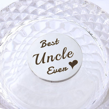 YALLNASL Grandma Aunt Mom Mothers Day Gift for Women Wife Grandpa Uncle Dad Fathers Day Presents for Men Husband Pocket Token - color: Best Uncle Ever