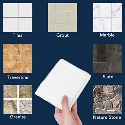 Professional Microfiber Sealer Applicator Pad – The Perfect Tool to Apply Sealer to All Natural Stone and Tile Like Marble, Granite, Concrete & Slate (White) - color: White, size: 6 Pads