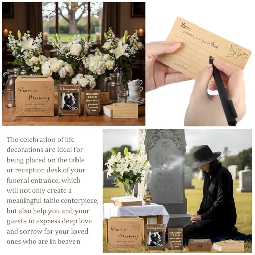 Gilprop 113 Pcs Celebration of Life Share a Memory Cards Set, Rustic - style: Modern
