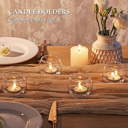 Volens 24PCS Clear Votive Candle Holders for Table Centerpieces - color: Clear, size: 24 PACK