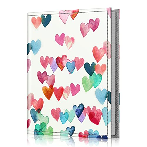Fintie Photo Album 4x6 Photos - 52 Pockets Small Wallet Albums For Family | Vegan Leather Cover, 4X6 Picture Keepsakes, Family/Wedding/Travel Memory Book, Baby/Kids/Boys/Girls Gift, Raining Hearts - color: Raining Hearts