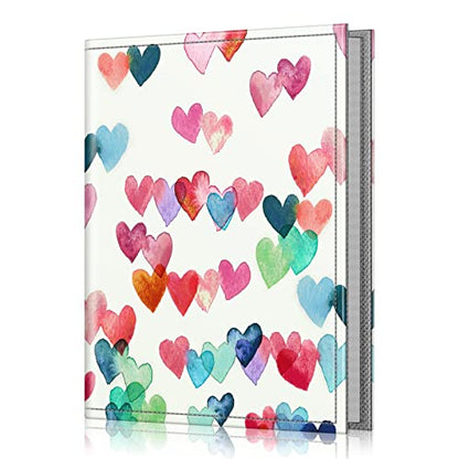 Fintie Photo Album 4x6 Photos - 52 Pockets Small Wallet Albums For Family | Vegan Leather Cover, 4X6 Picture Keepsakes, Family/Wedding/Travel Memory Book, Baby/Kids/Boys/Girls Gift, Raining Hearts - color: Raining Hearts