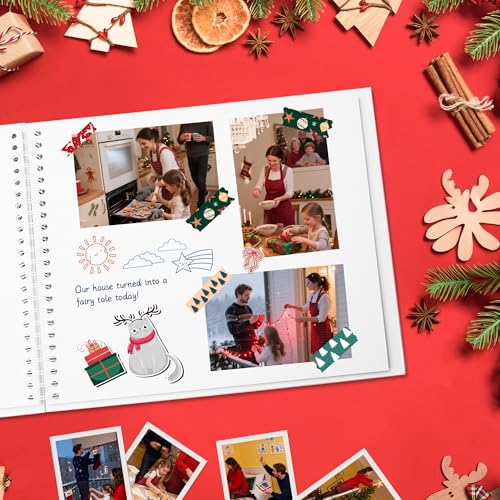 Scrapbook Photo Album 10"x10" 20 Sheets 40 Pages Hardcover Kraft Paper - color: White, size: 10"x10" 20 Sheets
