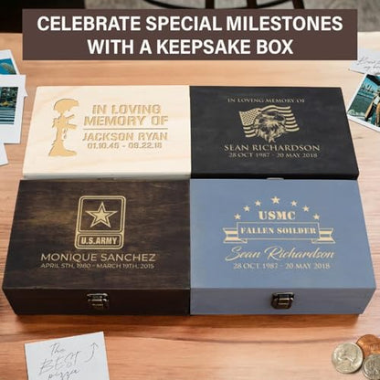 Personalized Line of Duty Memorial Box for Fallen Heroes & First Responders - style: 16. Line of Duty Memorial
