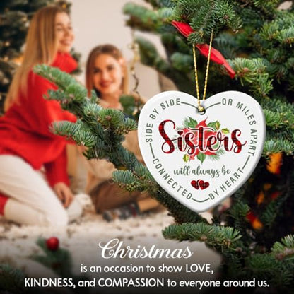 Ceramic Christmas Ornament - Sisterhood Gift, Best Present for Sisters, 2023 Christmas Decoration - style: Sister