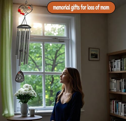 40"Memorial Wind Chimes for Loss of Mother, Wind Chimes in Memory of a Loved one,Memorial Gifts for Loss of Mom,Sympathy Gifts, Bereavement Condolence Remembrance Gift ,Large Wind Chime Outside