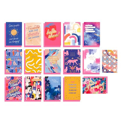 American Greetings 15-Count Thinking of You Card Bundle with Envelopes and Seals for Friendship and Support - color: Friendship and Support