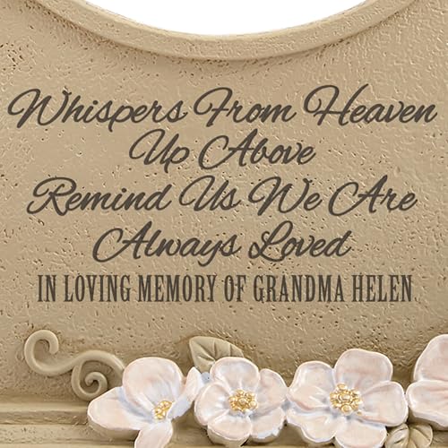 Let’s Make Memories Personalized Tabletop Memorial Chime - Sympathy - Condolences - Inscribed Poem - Made of Resin - Flower-Adorned - Whispers from Heaven - style: Whispers From Heaven