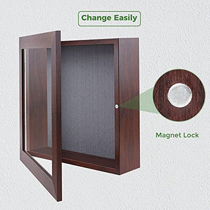 Frametory 11x11 Shadow Box Frame Display Case, 2-inch Depth (Walnut) - color: Walnut, size: 11x11(1 Set)