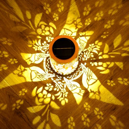 Solar Lantern Outdoor, Cardinal Decorative Hanging Lantern | 13.4", Metal, IP65 Waterproof, Larger Solar Panel, 2000mAh Battery, Garden Decor & Patio Ambience, Holiday Gifts - style: Cardinal