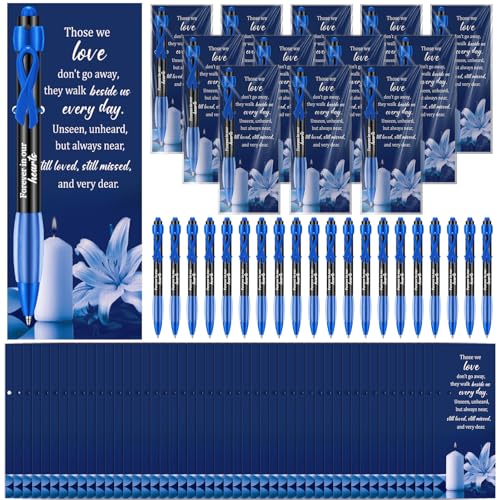 Sayglossy 60 Set Memorial Funeral Favor for Guest Thank You Set,Dark Blue - color: Dark Blue