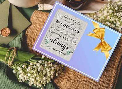 Memorial Picture Frame, In Loving Memory Wood Photo Frame, Sympathy Gifts Bereavement Gifts for Loss of Mom Dad Grandparents, You Left Us Beautiful Memories Frame, Funeral Remembrance Gifts -d03 - style: Memorial 01