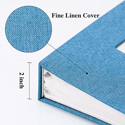 Vienrose 4x6 Photo Album,300 Pockets,Linen Cover with Window,Sky Blue | Linen Hardcover, Slip In Photo Book, Family Memory Album, Travel Keepsake - color: Skyblue, size: 300 Pocket