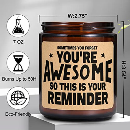 Scented Candle Gifts for Women, Her - Inspirational, Cheer Up Gift - color: You Are Awesome