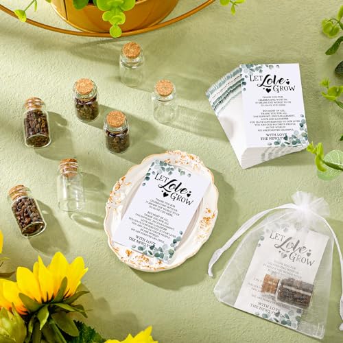 Jingmore 50 Sets Wedding Favors for Guests Let Love Grow Gift, Leaves - style: Leaves