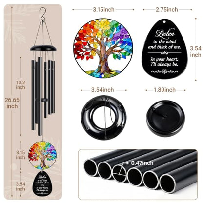 Sympathy Wind Chimes Gifts for Loss of Loved One, Memorial Wind Chimes Gifts for Loss of Mom Dad, Sympathy Wind Chimes for Funeral, Grief Bereavement Gift, Condolences Present for Loss