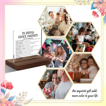 Silly Office Gifts for Women, Humorous Office Gifts for Coworkers, Managers, Sarcastic Office Gift for Coworkers, Managers,Modern Acrylic Desk Plaque, 10 x 10 x 1.5 cm,XXD63 - style: Coworkers1