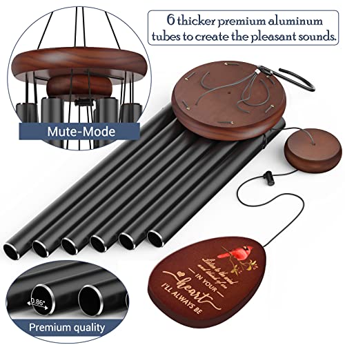 Suntimber Memorial Wind Chimes Sympathy Gifts for Loss of Loved One | 35" Cardinal WindChimes in Memory of a loved one Mother Father,Memorial Gifts for Bereavement Funeral,outdoor clerarance - size: 35" Cardinal