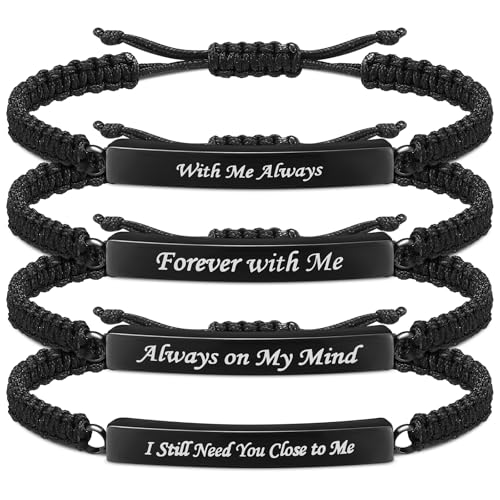 Ecation Cremation Jewelry, Urn Bracelet for Ashes - color: Black, style: Classic