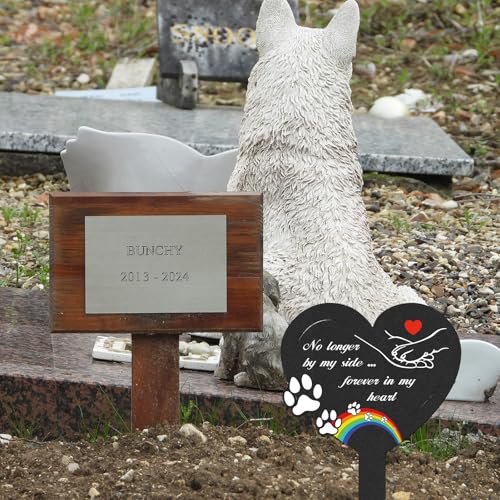 Dog Memorial Grave Stakes - Metal Pets Lover Cemetery Markers