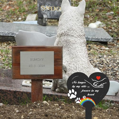 Dog Memorial Grave Stakes - Metal Pets Lover Cemetery Markers