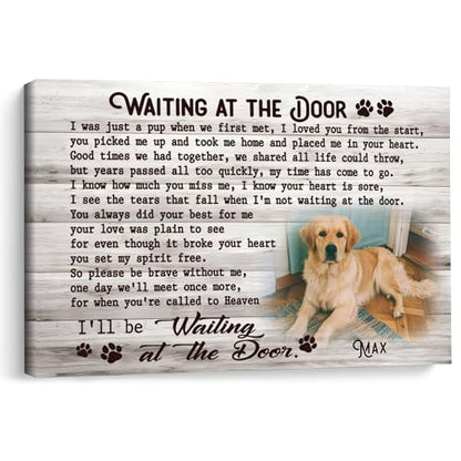 KiKiLuna Personalized Dog Memorial Canvas Wall Art - color: Design 7