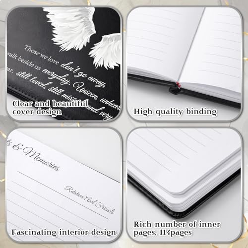 Yingzhao Memorial Funeral Guest Book with Pen 144 Pages Cardinal Funeral Guest Sign in Book for Memorial Service Celebration of Life Party Supplies in Loving Memory(Classic Style) - style: Classic Style