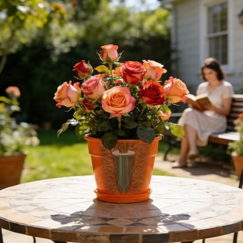 4 Pcs Memorial Artificial Flower Holder, Patio Garden Floral Ground Spikes - color: 4 Pcs