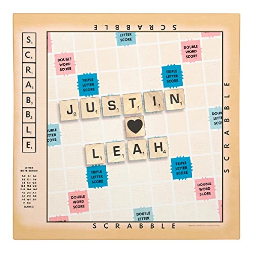 Let's Make Memories Personalized SCRABBLE Wall Art Canvas - Home Decor - For the Couple Engagement Wedding Anniversary Love - Unframed - 11x11 - color: Scrabble Couple - 11x11"
