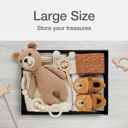 Oxford Keepsake Box, Protective Storage Box, Home and Office Organizer, Photo Storage Box, Souvenir Organizer, Large, 16" x 12" x 4 1/4" (41787) - size: 16" x 12" x 4 1/4"
