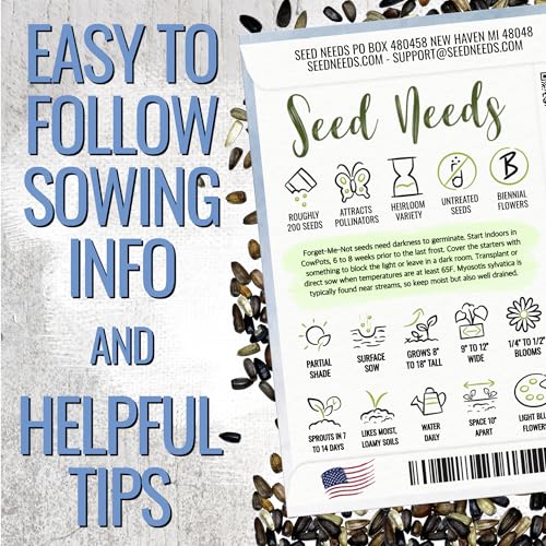 Seed Needs Forget Me Not Seed Packet Gift Favors for Memorial Services