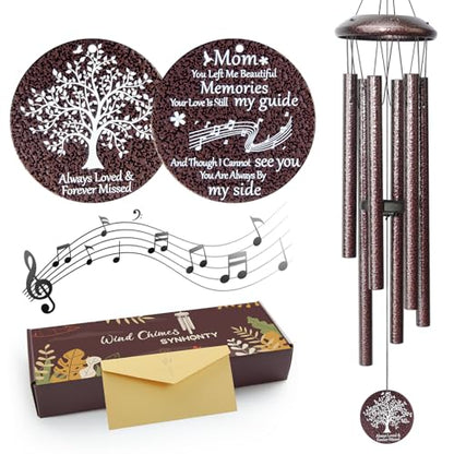 Memorial Gifts for Loss of Mom, 25'' Memorial Wind Chimes for Loss of Mother, Sympathy Gifts for Lose of Mom Mother, Bereavement/Condolence/Remembrance Gifts - size: Mom