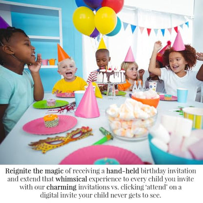 Amanda Creation Outer Space Second Birthday Party Invites - Two The Moon Invitations for Boys, 20 5x7 Double Sided Fill-In Cards with Twenty White Envelopes Kids Party Supplies - style: Two The Moon