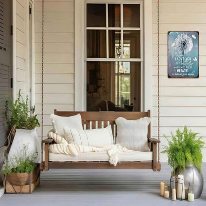 Whisper I Love You To A Butterfly Printed Aluminum Metal Sign, 8X12, Dandelion Butterfly Wall Decor, In Loving Memory Of Loved One Wall Art, For Home, Cemetery, Memorial Gift, Sympathy Gift
