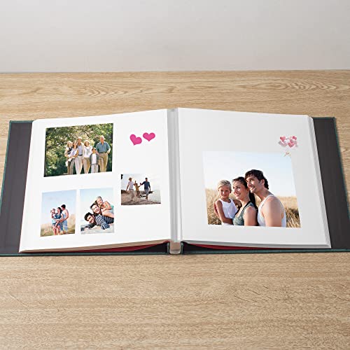 Photo Album - Self Adhesive Scrapbook with Magnetic Linen Cover, 30 Blank Pages for Family, Wedding, Birthday, Christmas, Anniversary (Dark Green) - color: Dark Green, size: 9.8"x9"30Pages